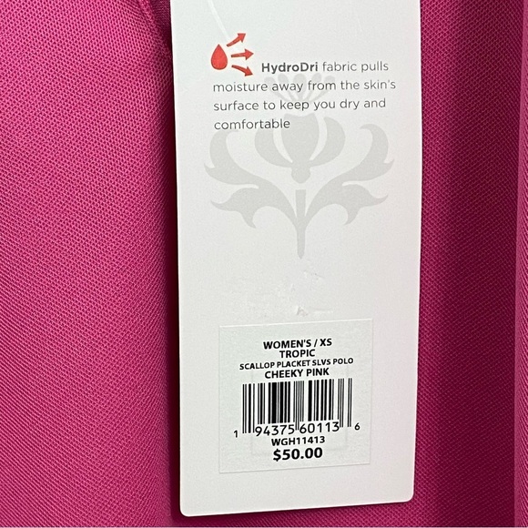 NWT LADY HAGAN / Barbie Pink Scallop Placket Sleeveless Golf Polo Size XS - Picture 10 of 10